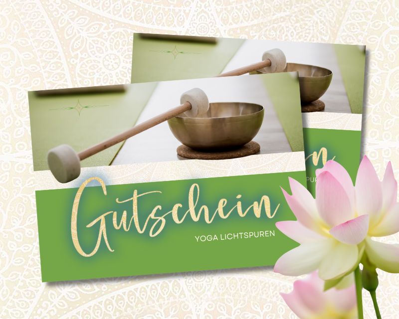Gutscheine verschenken 3 YL Yoga Lichtspuren Gutschein kaufen bestellen verschenken